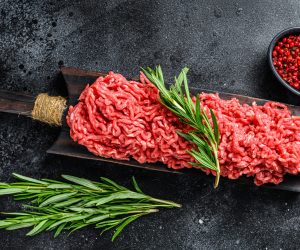 Fresh,Raw,Mince,Beef,,Ground,Meat,With,Herbs,And,Spices.